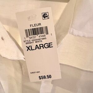 INC International Concepts Bright White Blouse